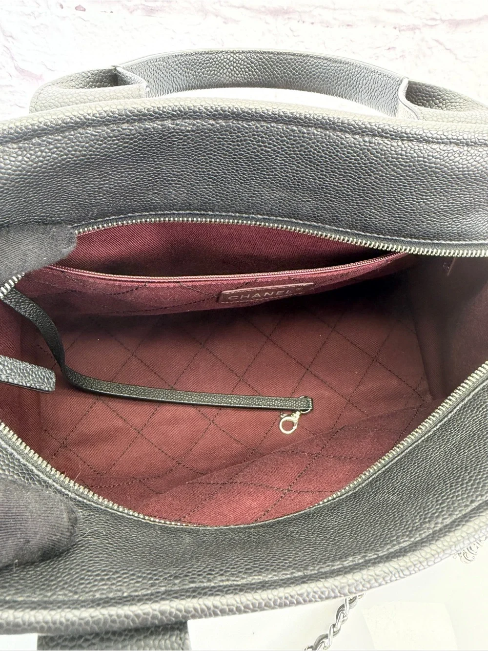 Chanel Deauville Bowling Bag Quilted Caviar Medium